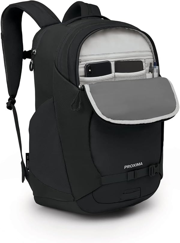 Osprey Proxima 30L Campus Laptop Backpack – Organized Everyday Pack with Tech Storage, Water Bottle Pockets, and Comfortable Carry – Perfect for College, Commute, and Travel, Black by Osprey - Image 5