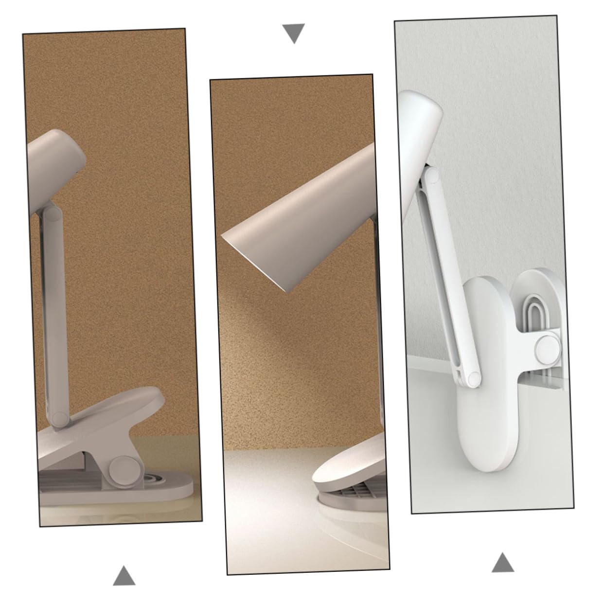 LED Faltbare Schreibtischlampe mit Aufladung Clip On Aunschonende Leselampe Dimmbar & Vielseitig für Schlafzimmer Arbeitszimmer Büro - Perfektes praktisches schenk