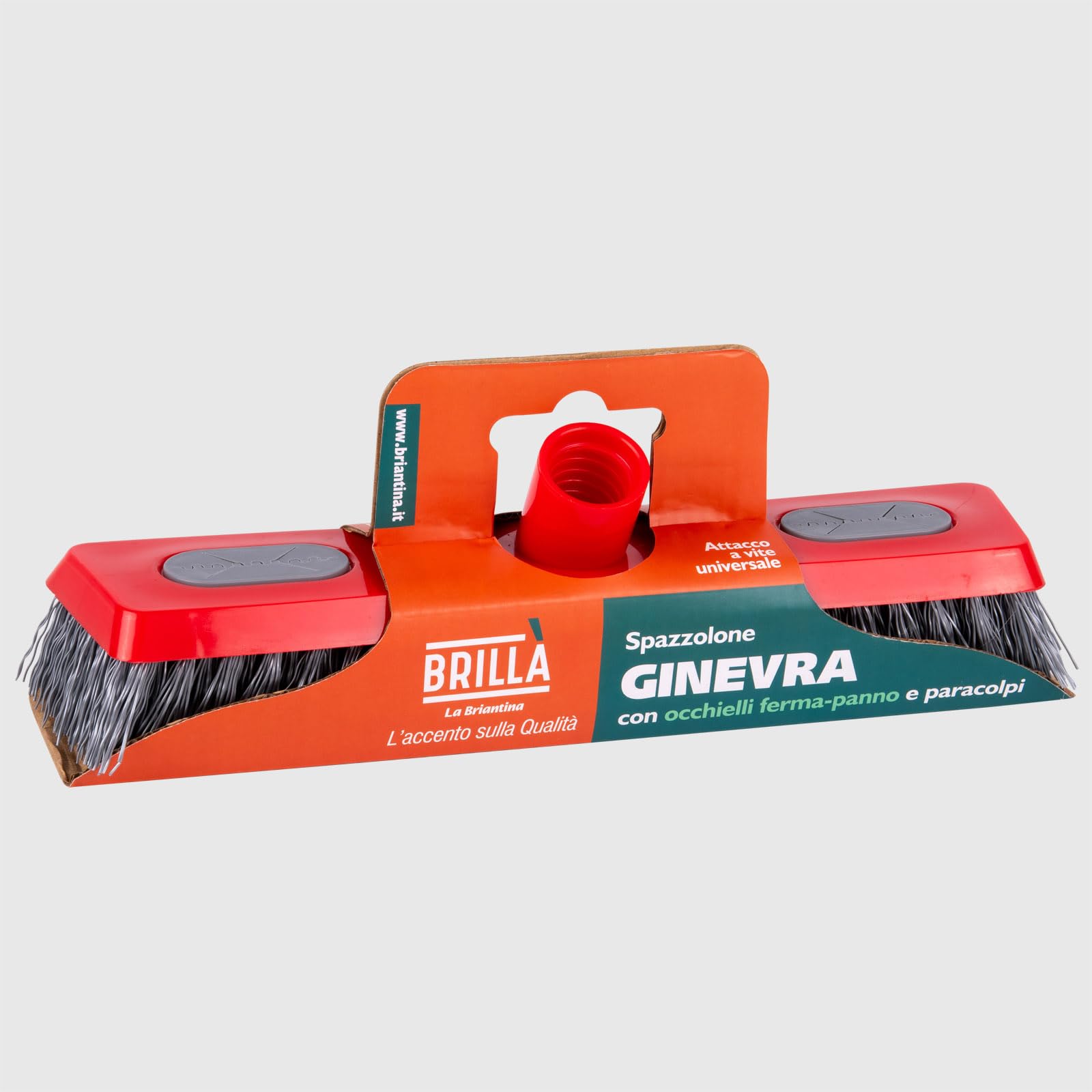 La Briantina Spazzolone Pavimenti Ginevra Fibre Rigide Ondulate 27,5x6 cm 100% Polipropilene