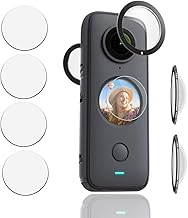 LASTE For Insta360 ONE X2 Film, Insta360 ONE X2 Camera Lens Protective Film, 3D Tempered Glass, 9H Hardness LCD Protection, Scratch Resistant, High Transmittance, Insta360 One X2 Lens Guard, Pack of 6