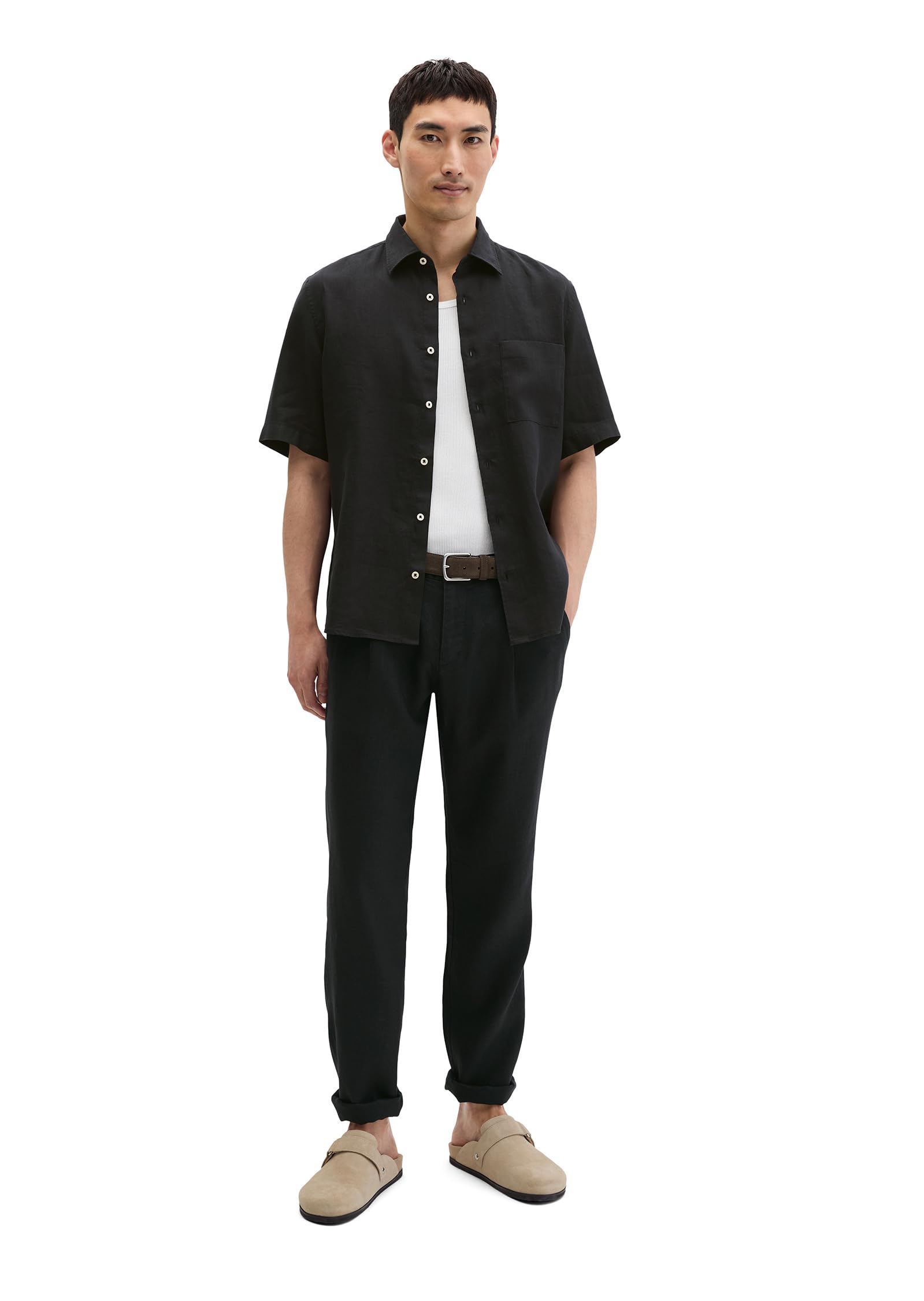 Marc OߴPolo Uomo Camicia in lino a maniche lunghe regular fit