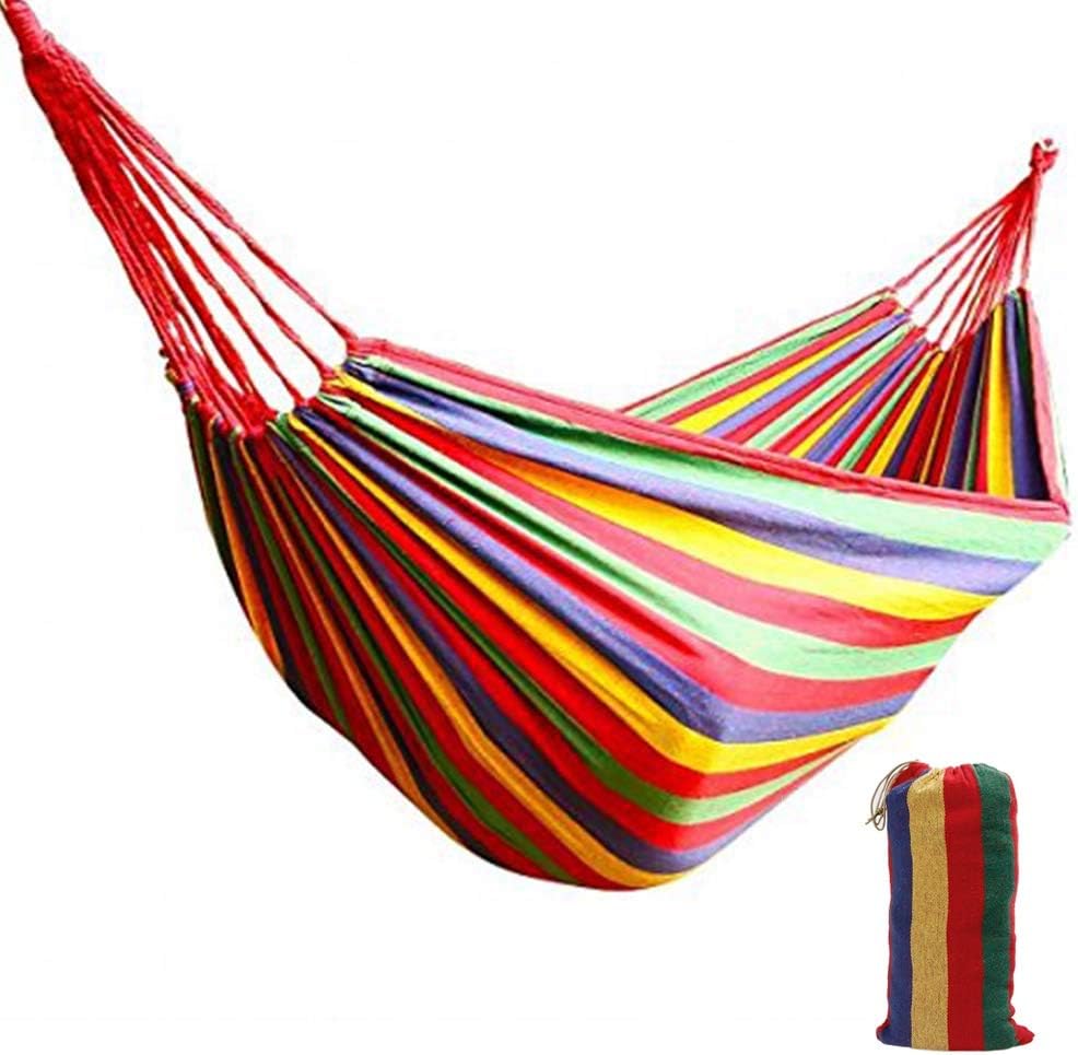 winemana Outdoor Garden 2 Person Cotton Hammock, 450lbs Ultralight Camping Hammock (Red) : Garden & Outdoor