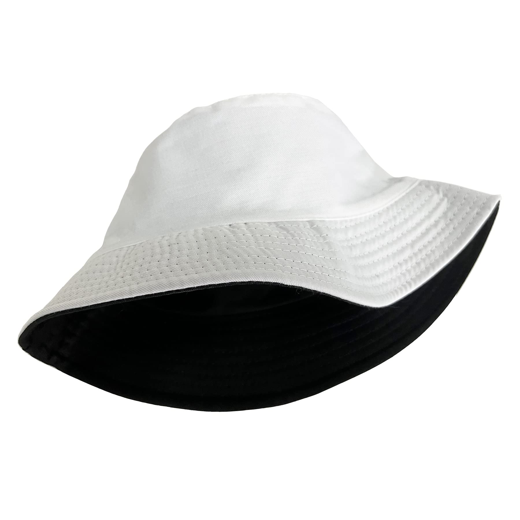 PFFY Reversible Bucket Hat for Women Men Cotton Sun Beach Fishing Cap
