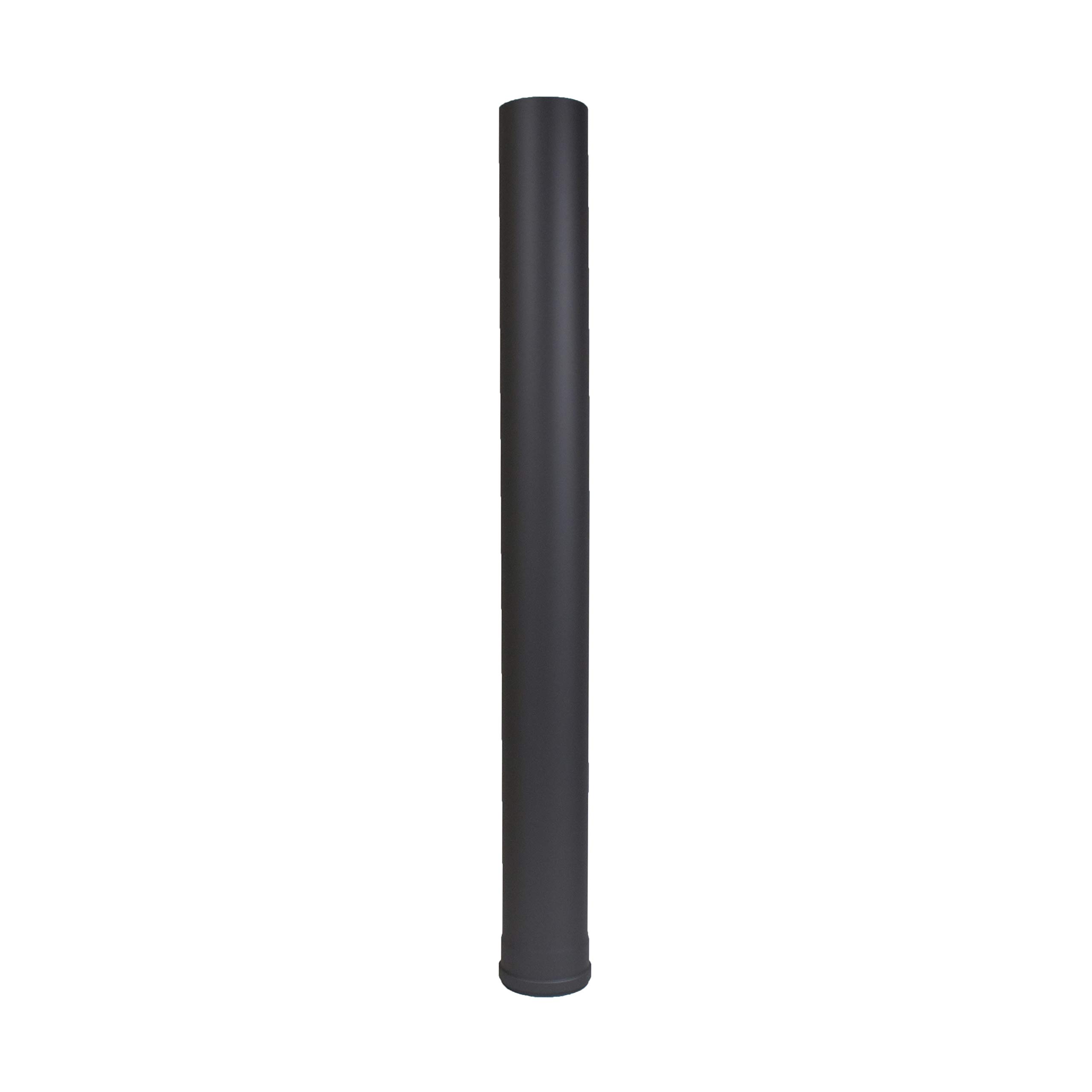 Tubo per canna fumaria a pellet, diametro 100 mm, grigio, nero, (lunghezza 1000 mm, nero)