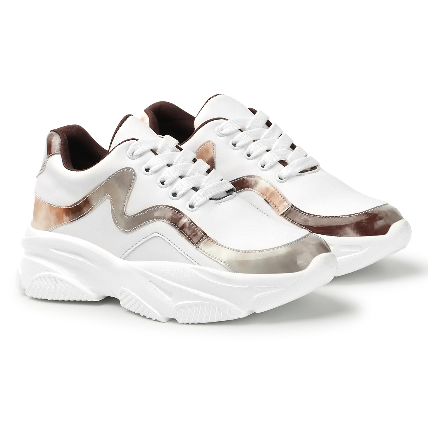 X XIOTA Lightweight Colorful Casual Sneaker Shoes Sole Walking Shoes for Women (Brown-40) (B0CGTW6Q2F) Amazon Price History, Amazon Price Tracker