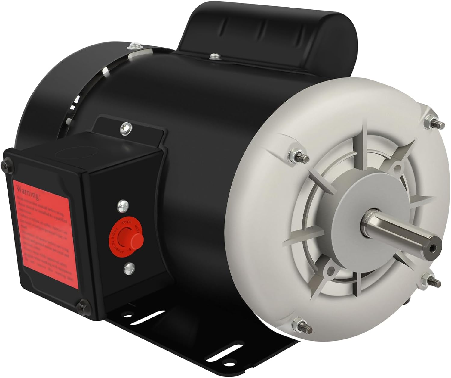 1/2HP Electric Motor, Agricultural Compressor Motor, Single Phase 1750RPM,115/230V, 5/8" Shaft Diameter CW/CCW,TEFC,IP55,60HZ