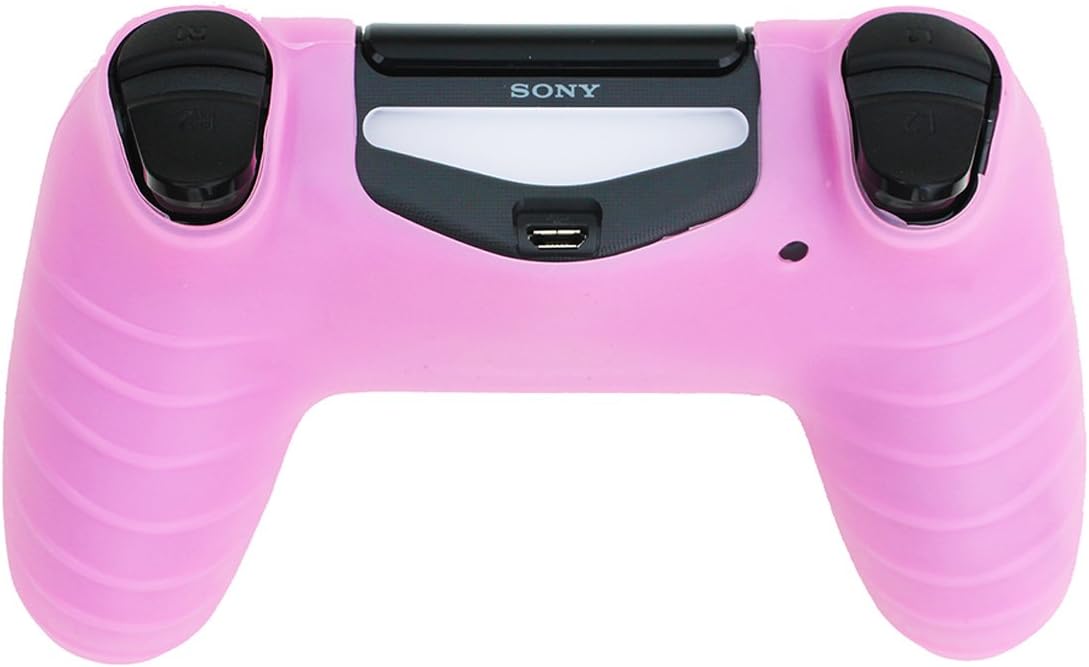 HDE Silicone Controller Skin for PS4 DualShock Controllers Colorful Protective Grip for Sony Playstation 4 Wireless Game Controllers (Light Pink)