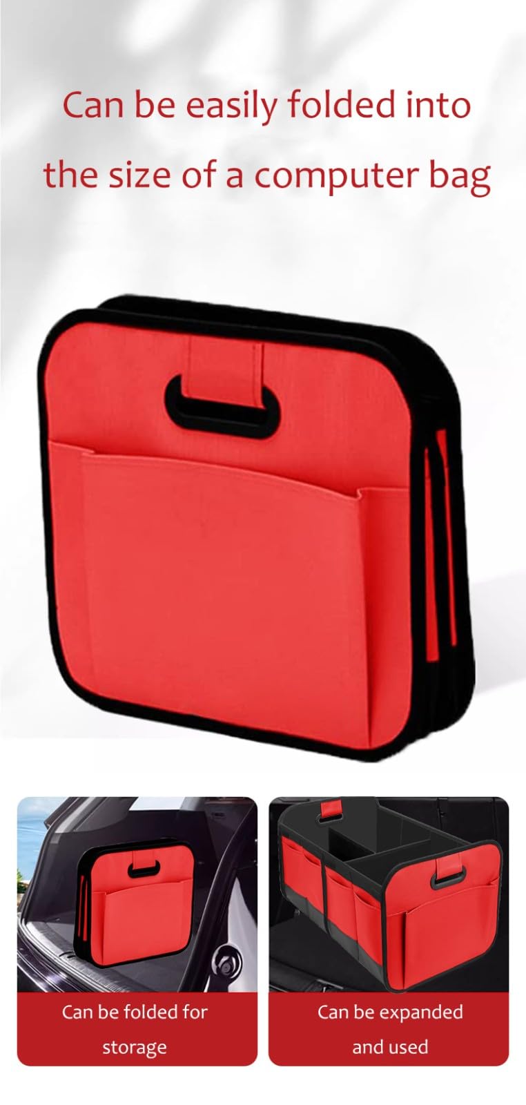 Genérico Organizador de Maletero para Escalade V ESV 2020,Organizador de Almacenamiento Plegable, Oxford 600D, Ahorra Espacio, Accesorio Plegable Multicompartimento para Automóvil, Reforzado