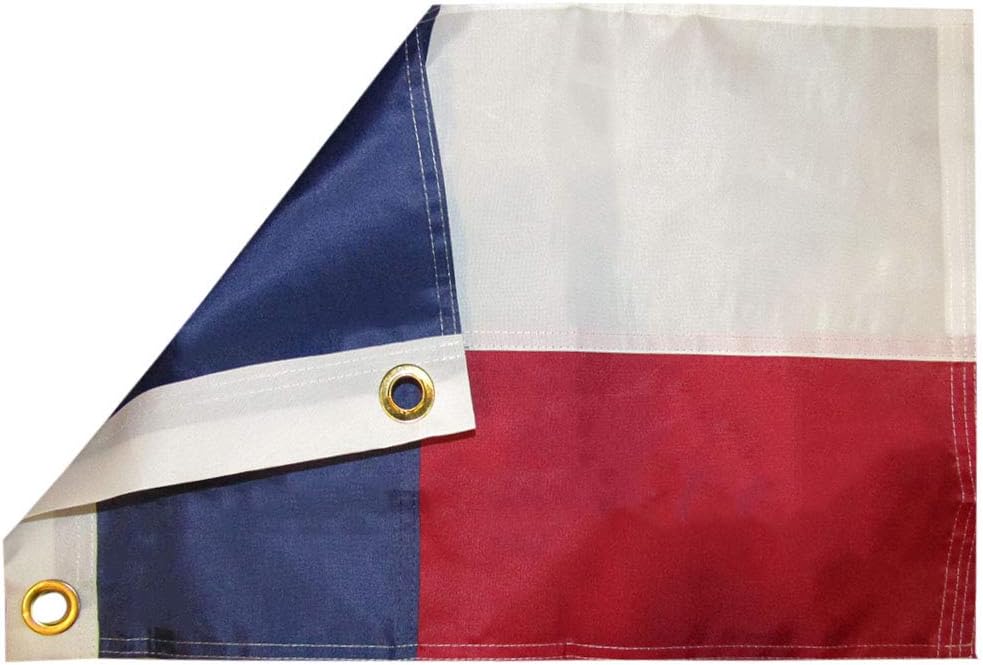 12x18 State of Texas 12"x18" Premium Quality Heavy Duty Nylon Embroidered Sewn 300D Flag Grommets Frame Size 2 Clips (RUF)