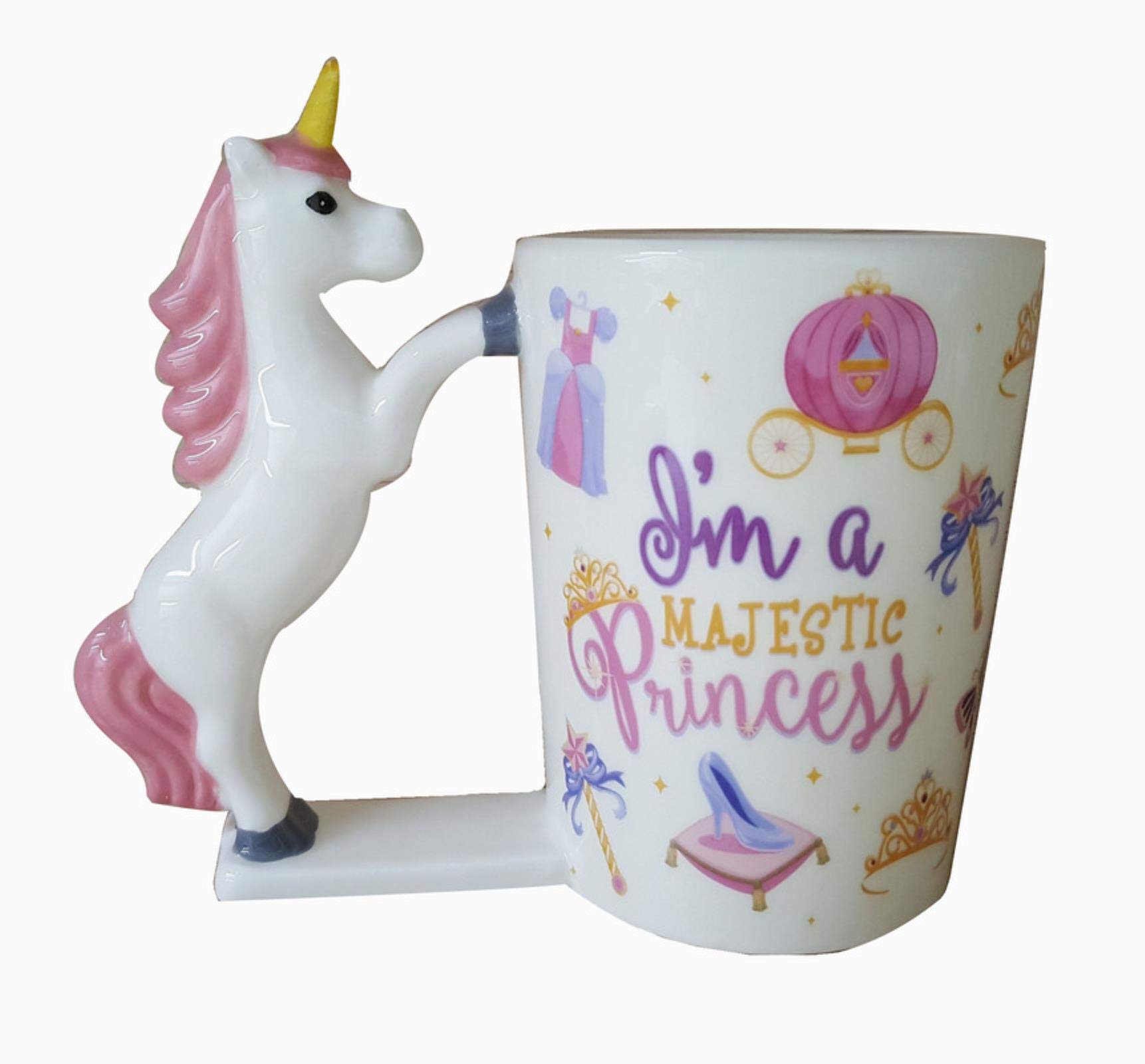 Pink Crown Unicorn Coffee Mug 3D Unicorn Ceramic Cup Rainbow Cup Ceramic Cup Water Cup