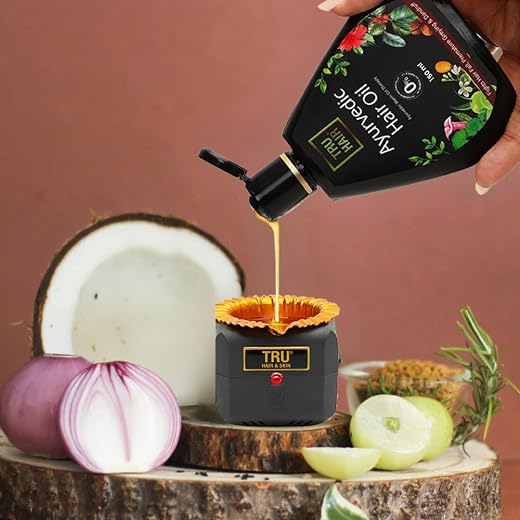 TRU HAIR Ayurvedic Hair Oil With Heater – 50ml