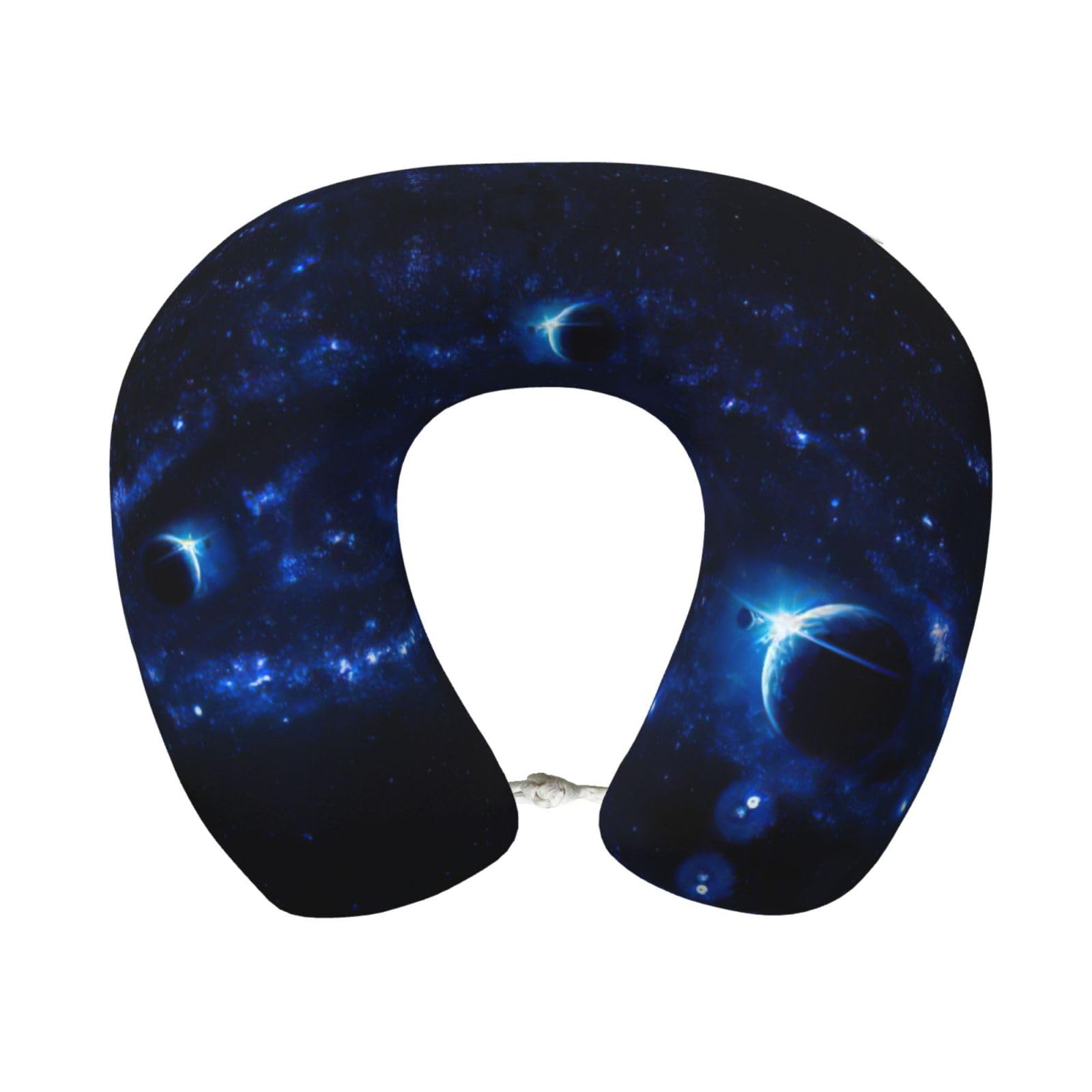 ASFgda U-Shape Memory Foam Galaxy Print Travel Pillow,Neck Support,Washable Cover For Airplane Car Home Office