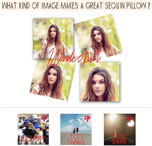 Miniatura 8 de Funda de almohada de lentejuelas con foto y texto, imagen oculta, regalo personalizado único para amigos, familia, mascotas, lentejuelas rosadas