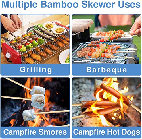 Utoolmart Palos de Bambú Naturales para BBQ 30 cm 90 pzas miniatura 7