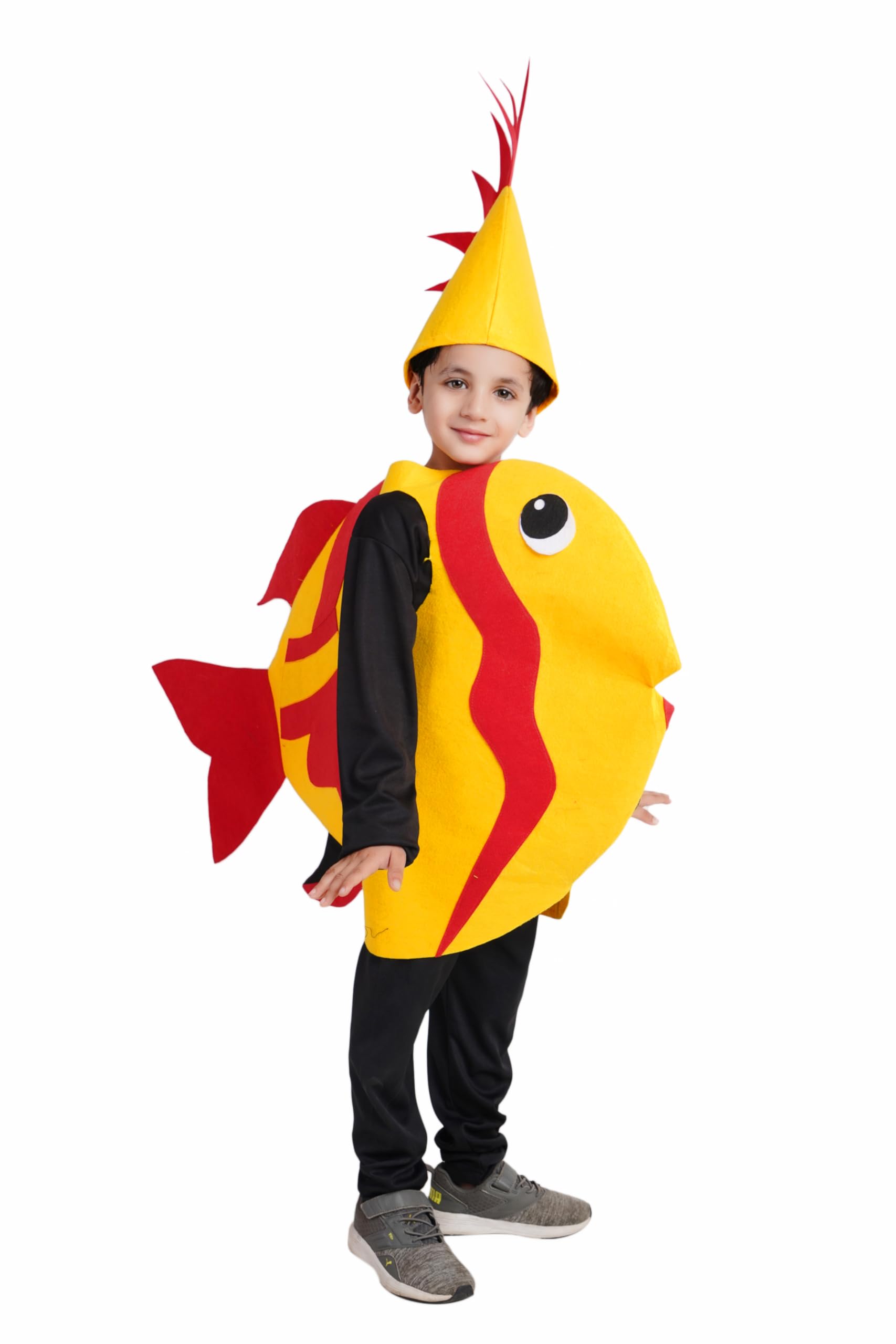 Kaku Fancy Dresses Polyester Gold Fish Cutout for kids, Water Animal Costume For Boys & Girls (Freesize/Only Cutout with Cap) - Image 5 thumbnail