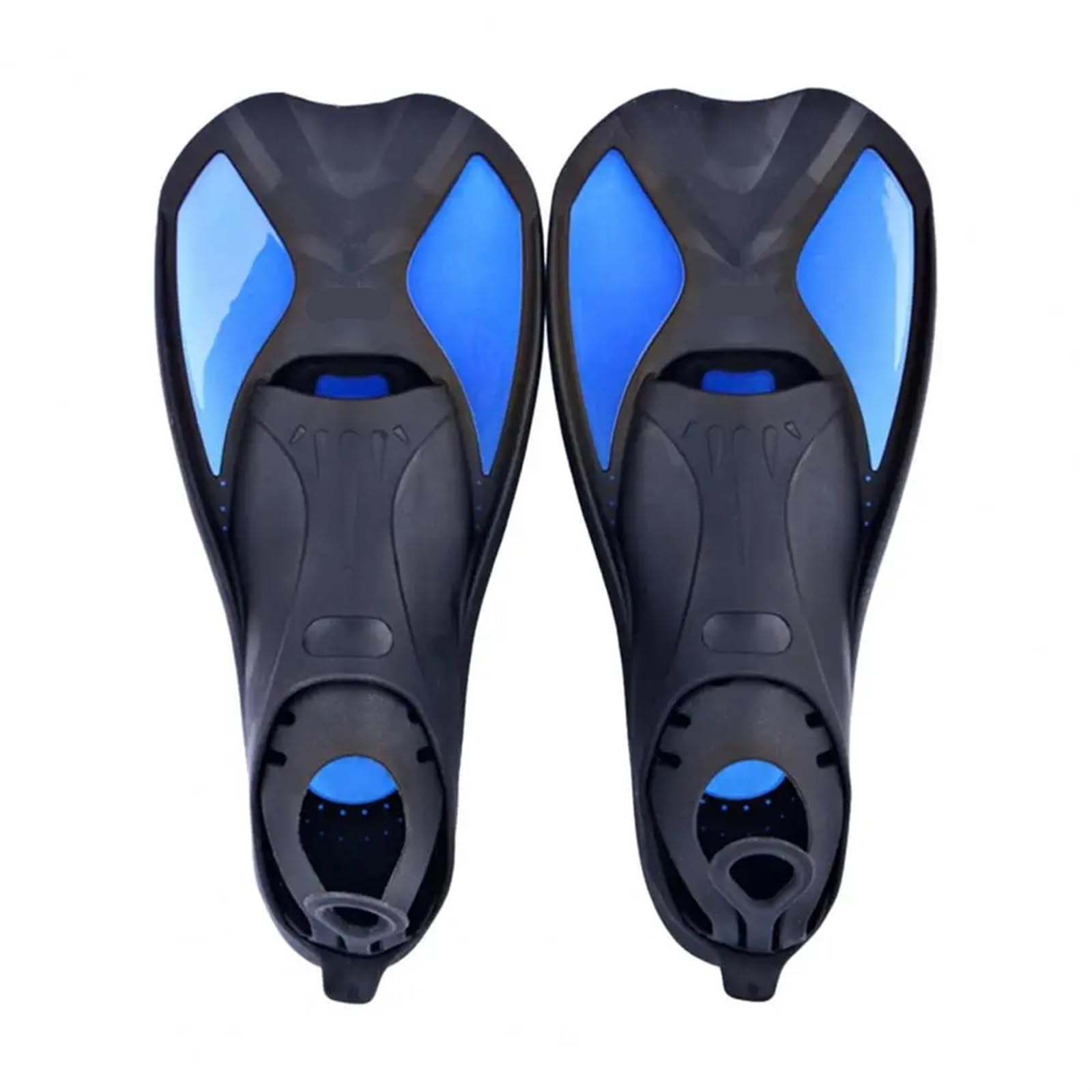 Aletas Buceo Aletas de natación for adultos Aletas de snorkel Aletas de natación Aletas de buceo cortas Aletas de buceo libre Aletas de natación antideslizantes Aletas De Buceo(Black Blue,XS)