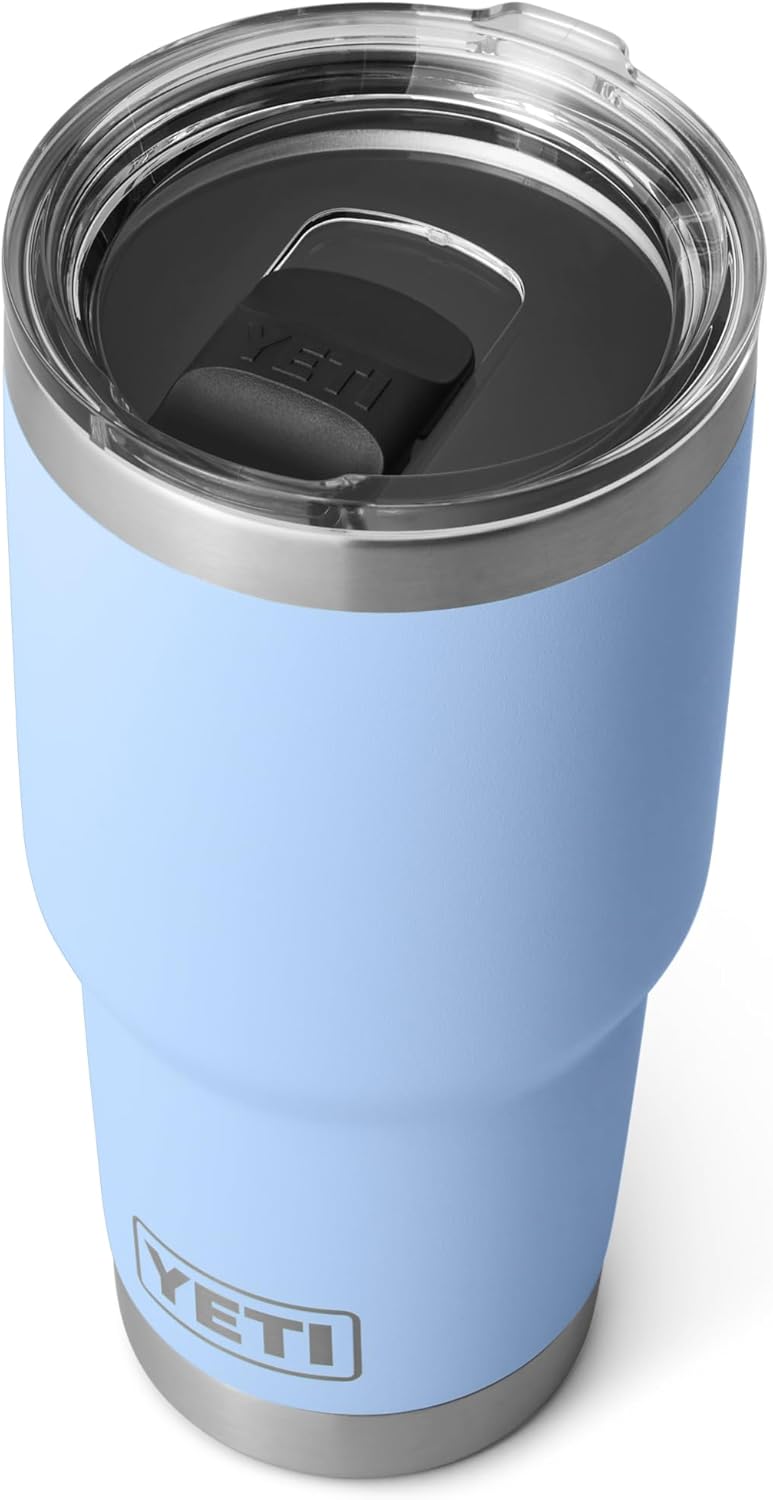 YETI Rambler 30 oz Tumbler, Stainless Steel, Vacuum Insulated with MagSlider Lid, Big Sky Blue - Image 3