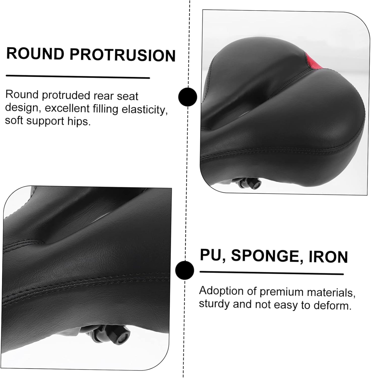 TOYANDONA Oversized Bike Seat Cushion Comfortable Stationary Bike Saddle Exercise Cushion