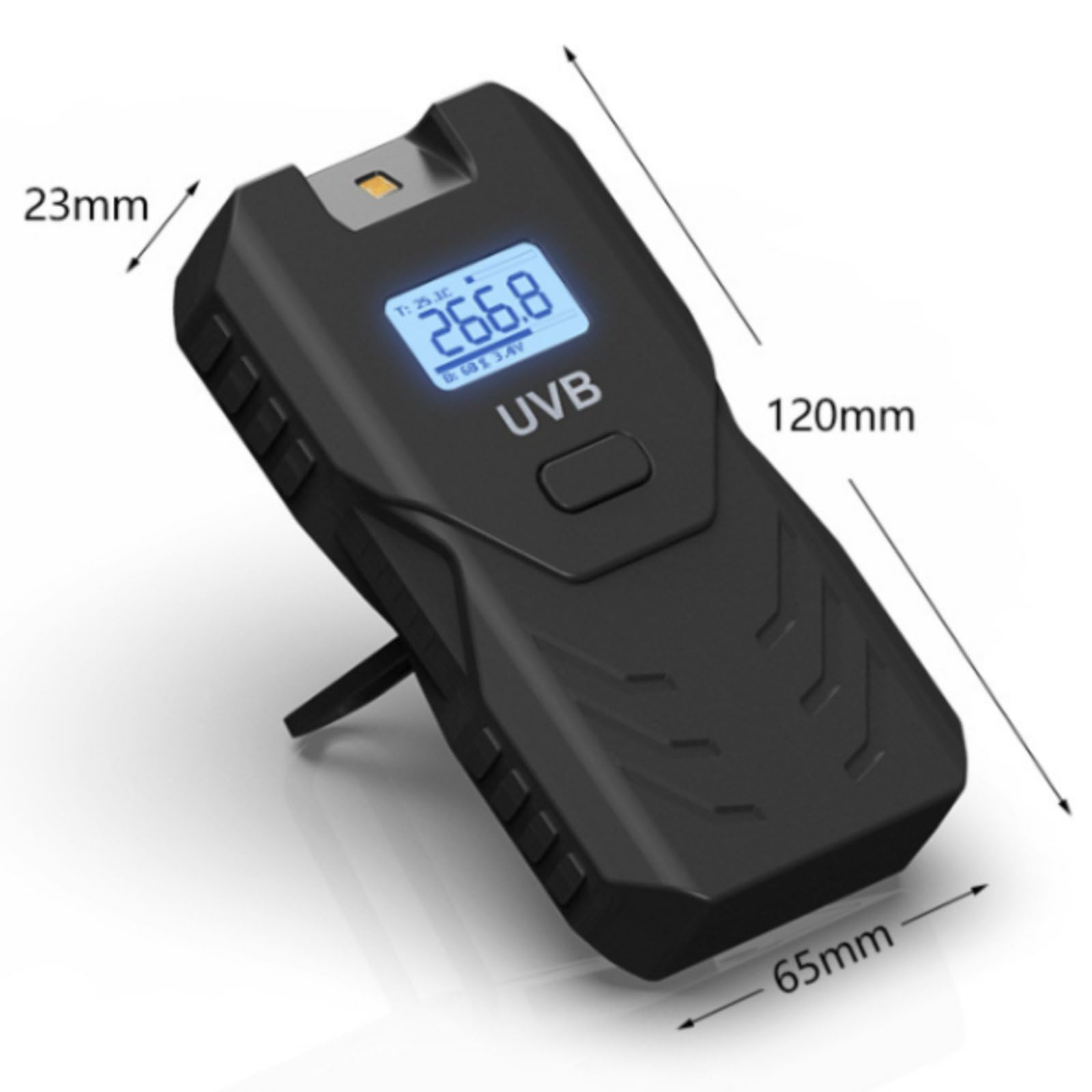 Tester Uvb per Rettili Misuratore Uvb Misuratore Luminanza Strumento Portatile Rilevatore Precisione in Plastica per Controllo Lampade Terrario Adatto