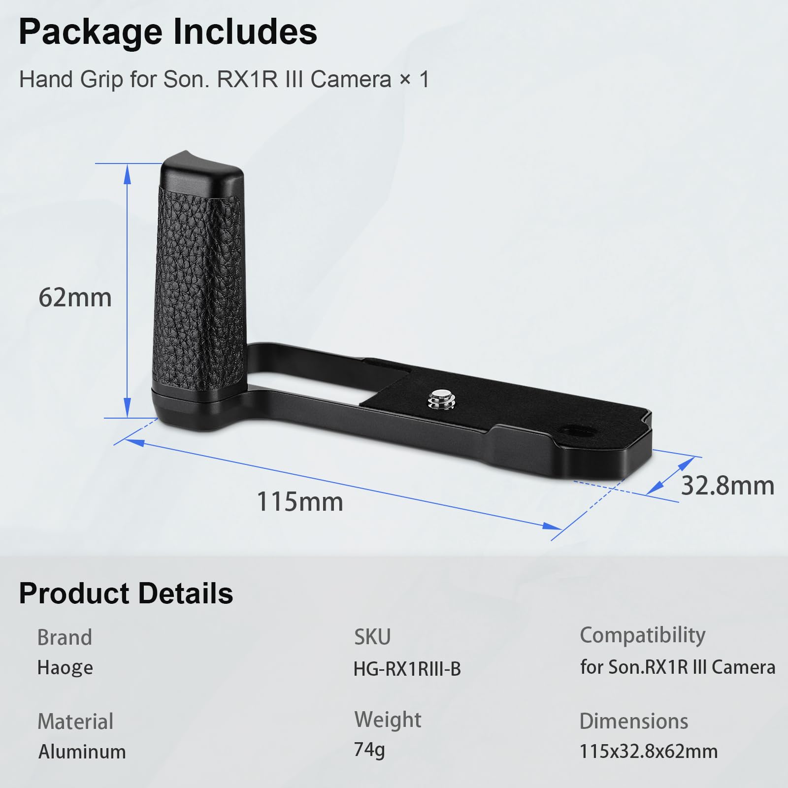Amazon | Haoge HG-RX1RIII 滑り止めカメラブラケットホルダー ハンド