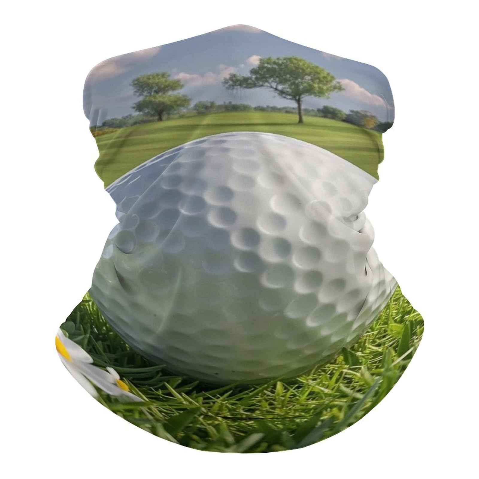 Golf Ball Neck Warmer Quick Drying Hair Band Uv Protection Half Face Scarf For Climbing Sports Workout 25X50Cm