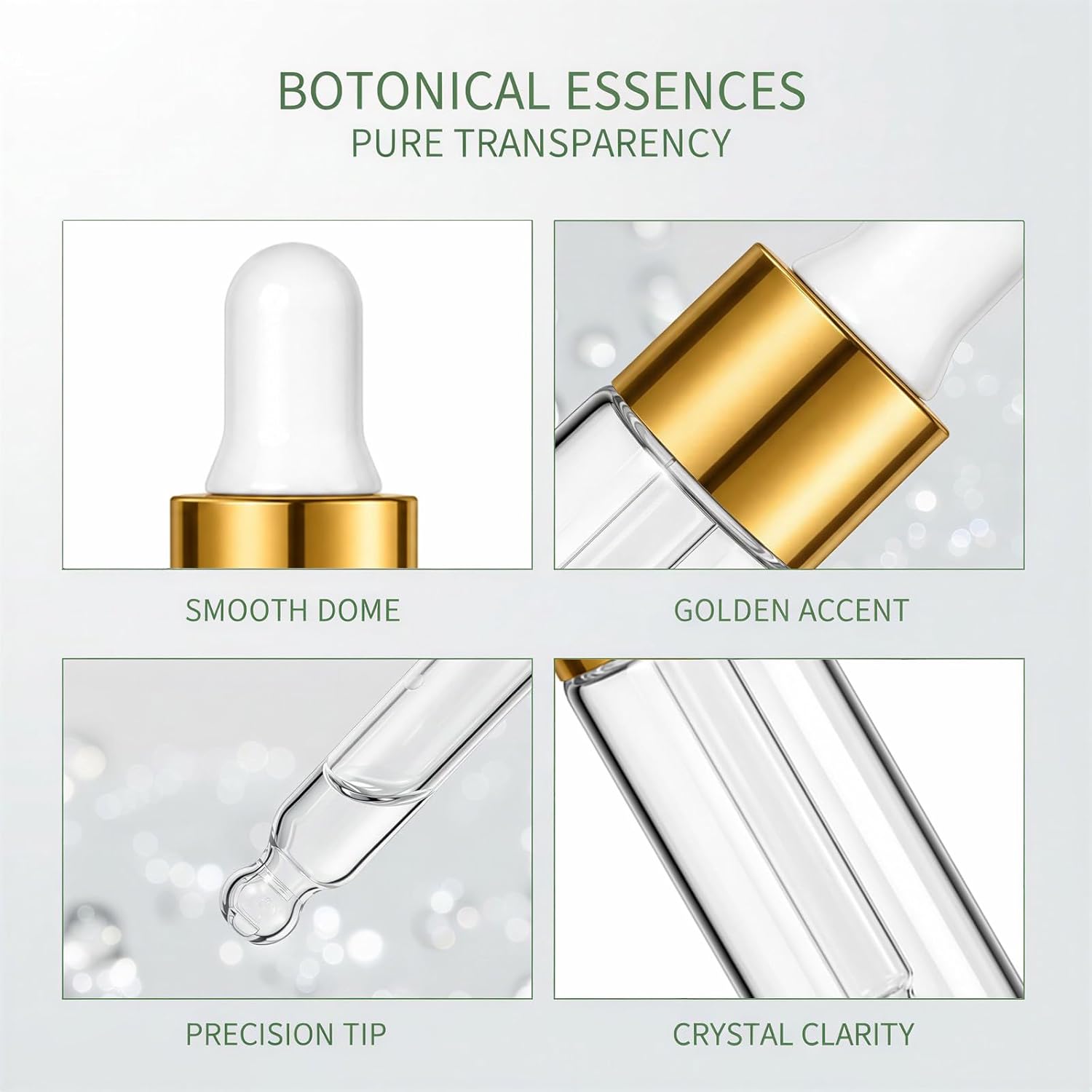 100Pcs Cuticle Oil Bottles,Small Dropper Bottle Mini Glass Cuticle Oil Bottle Bulk,Clear Essential Oil Bottles,Empty Sample Containers with Gold Cap,Portable Sample Vials for Travel,DIY (5, ml/min)