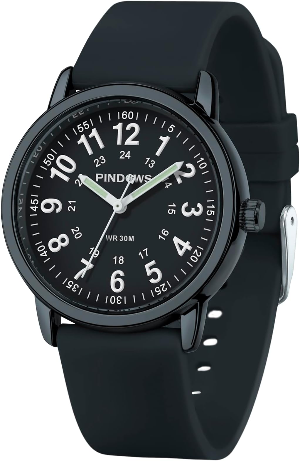 Women Analog Quartz Wrist Watch with Silicone Strap for Young Women Students Easy Read Waterproof Unisex Luminous Dial