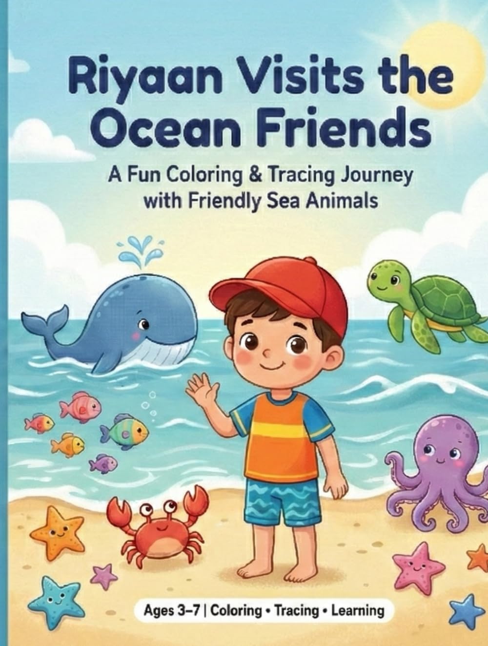 Riyaan Visits the Ocean Friends: A Fun Coloring & Tracing Book for Kids (Riyaan Visits His Animal Friends)