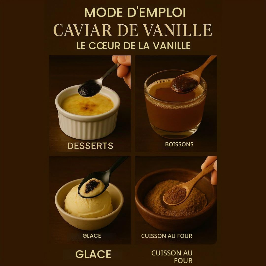 Caviar de Vanille 200 g – Pulpe Pure de Vanille - Mada Organic – Idéal Pâtisserie & Gastronomie