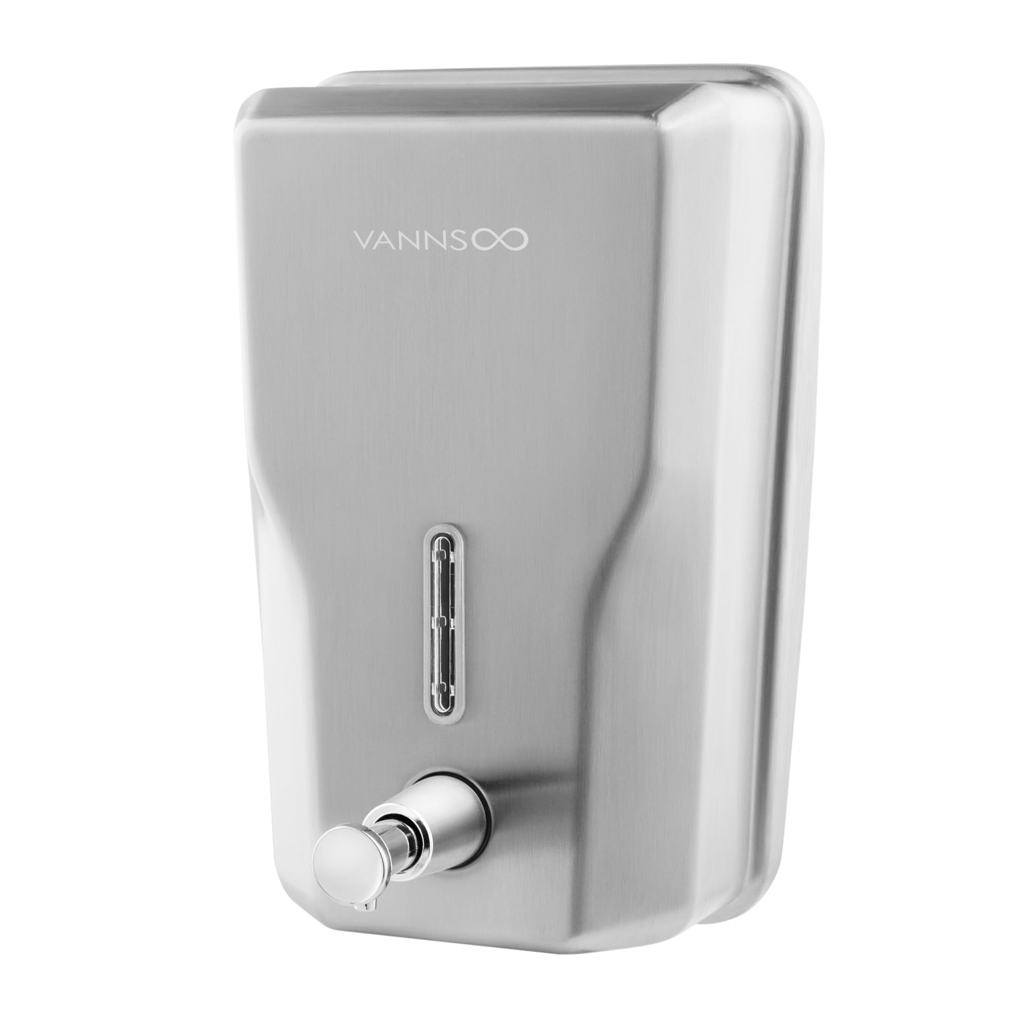 Dispenser di sapone liquido da parete in acciaio inox per bagno, 1400 ml, per uso commerciale, da parete, in metallo, ricaricabile, dispenser di sapone liquido per le mani