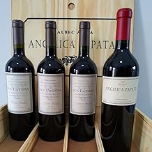 Vinhos Tintos Argentinos = 3 DV Catena Cabernet Malbec + 1 Angelica Zapata Malbec - na Caixa de Madeira