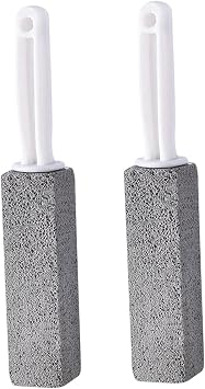 Pumice Toilet Brush,Hard Watermark Remover Limescale, Remove Stubborn Hard Water Deposits, Hard Water Stains Toilets 2pcs