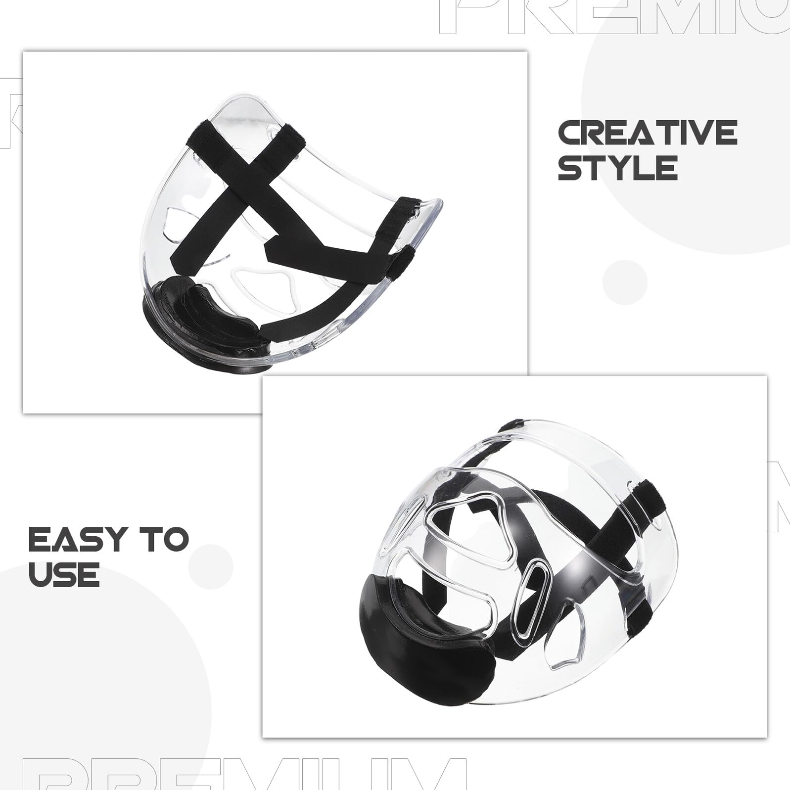 Cabilock Maschera Protettiva Viso Taekwondo 2 Pezzi Protezione Staccabile Casco Protettivo Completo Leggero e Trasparente per Allenamento Karate Kickboxing e Wrestling Adulti e Giovani