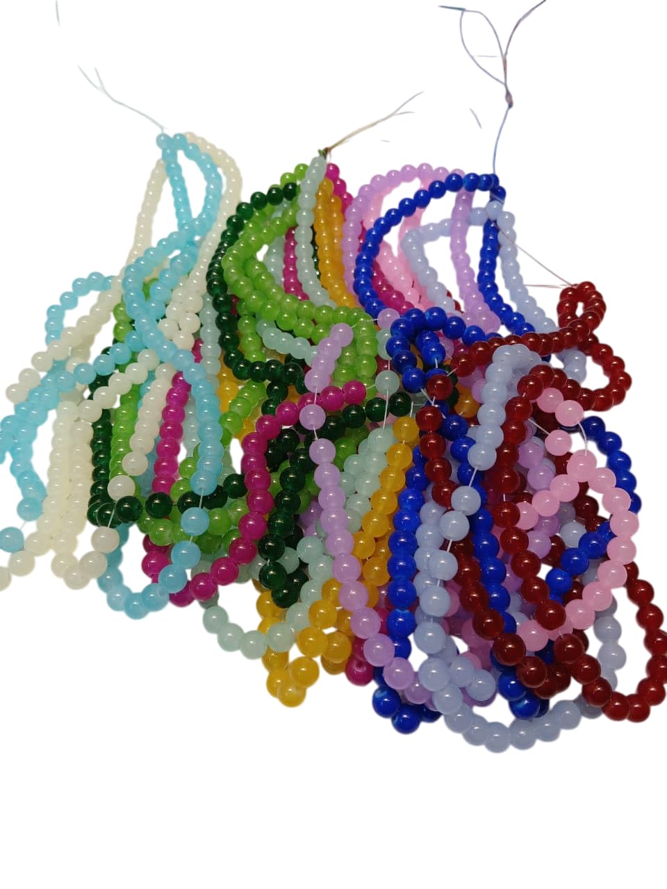 8mm Multicolor Round Glass Beads for Jewelry Making Material Crystal Beads for Bracelet Making Kits for DIY Crafts Necklace Earring (Size 8 mm) (Pack Of 120 Bead Total 12 Color Each Color 10Pcs)-image-49