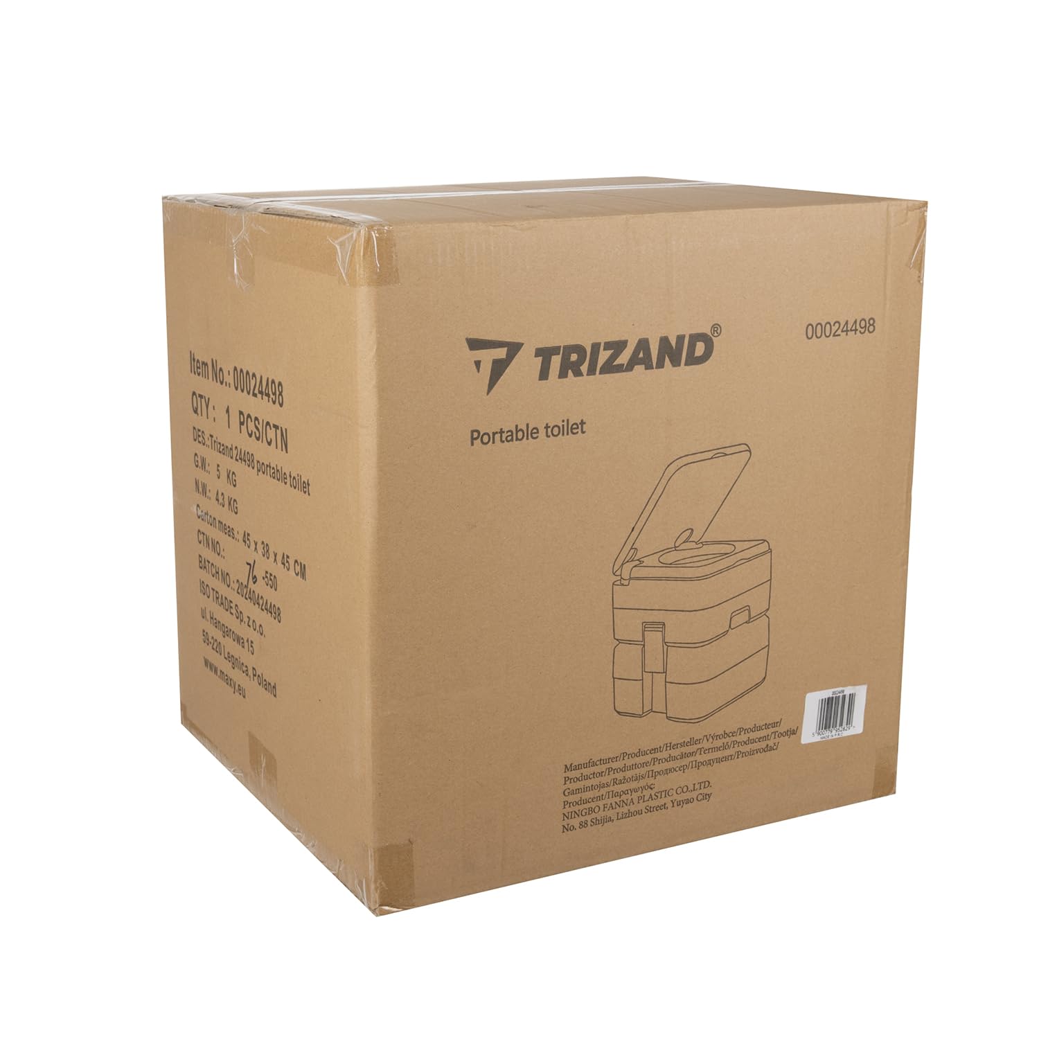 TRIZAND Mobile Camping Toilette mit Deckel Campingtoilette mit Deckel Spültank 12 L Abwassertank 20 L Angenehme Sitzhöhe 120 Kg Tragkraft für Wohnmobile Boots Garten Hygienisch, Geruchsdicht