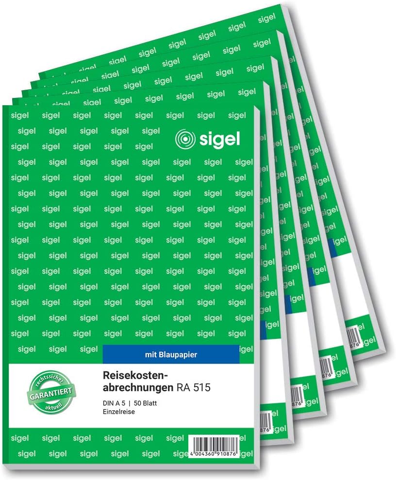 Sigel Forms – Travel Abrechnungen A5 Single Travel 5 Piece