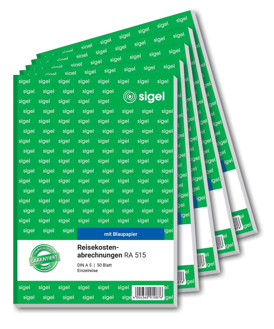 Sigel Forms – Travel Abrechnungen A5 Single Travel 5 piece