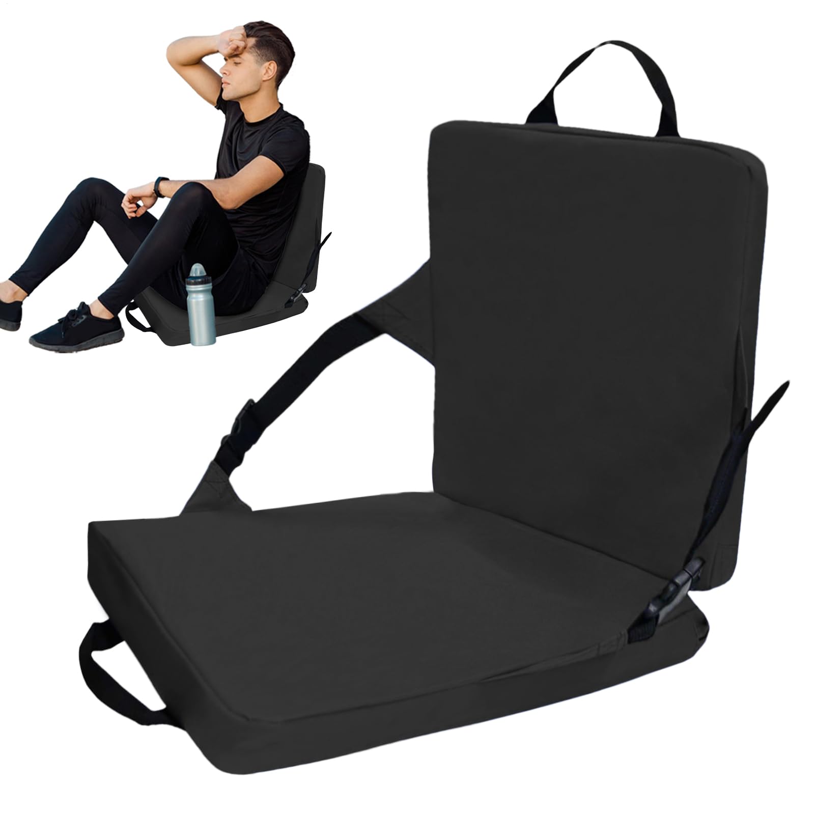 Sedia da gradinata con schienale Cuscino Pieghevole Portatile per Seduta a | Sedia da Tribuna con Schienale per baseball, football, giochi, campeggio, spiaggia, picnic