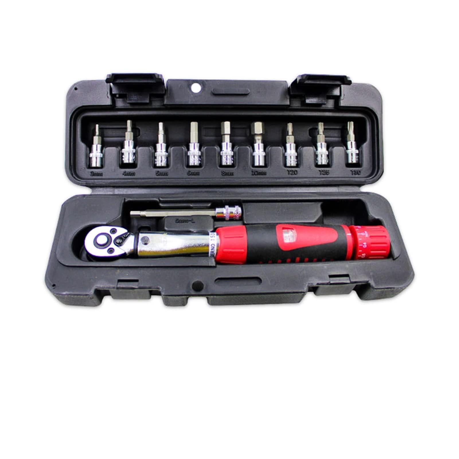MMHHHG Torque Adapter, 1/4" DR 2-24Nm Bike Manual Wrenches Torque Wrench Set Bicycle Repair Tools Kit Ratchet Mechanical Torque Spanner(11pcs)