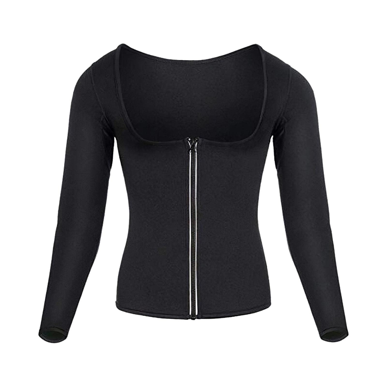ATORSE Waist Trainer Neoprene Shirt Corset Sauna Suit Jacket Tops Body Shaper XL-image-17