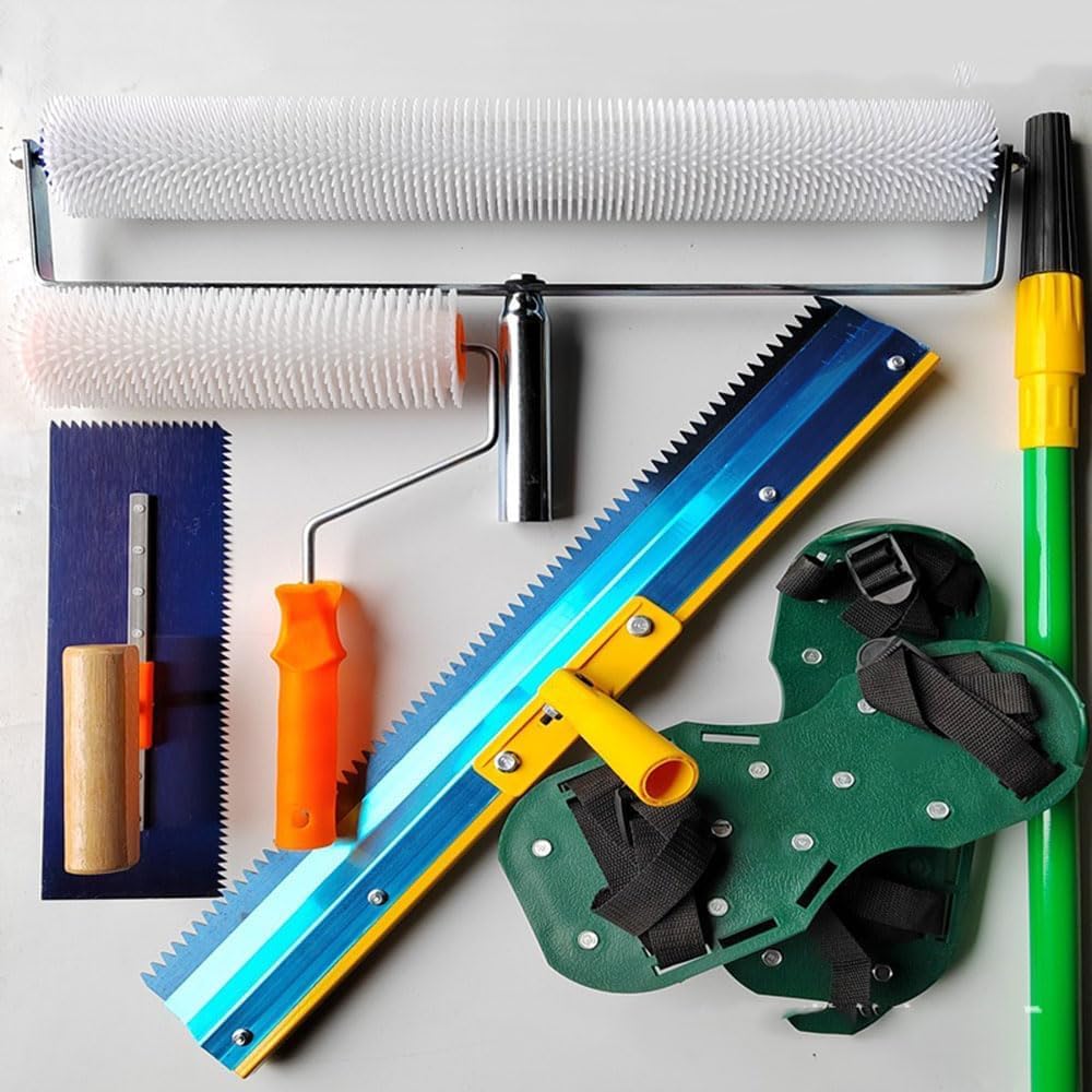 Kit nivellement automatique avec rouleau débulleur de 50cm et truelle