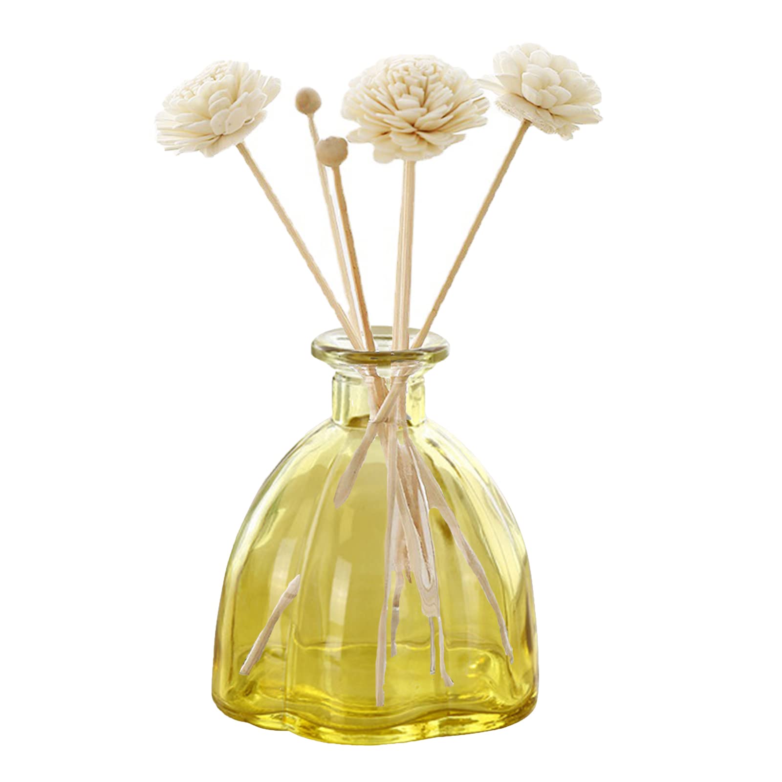 LIBOOI Empty Refillable Clear Glass Diffuser Bottle Aromatherapy Diffuser Jar Container Fragrance Accessories Use for DIY Replacement Reed Diffuser Sets Essential Oils Craft Decor