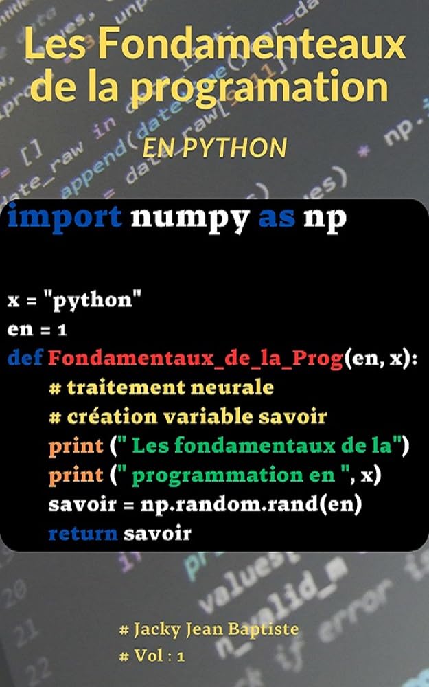 Les Fondamentaux de la programmation en python eBook : Jean Baptiste ...