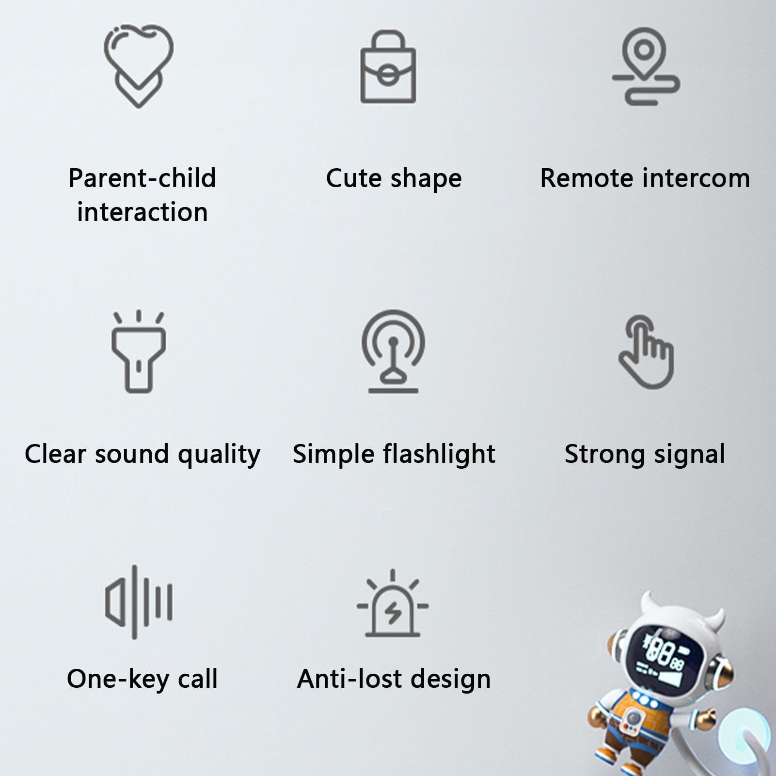 Walkie Talkies para Niños Pack 2 Pack De 2 con Pantalla LCD Y Linterna