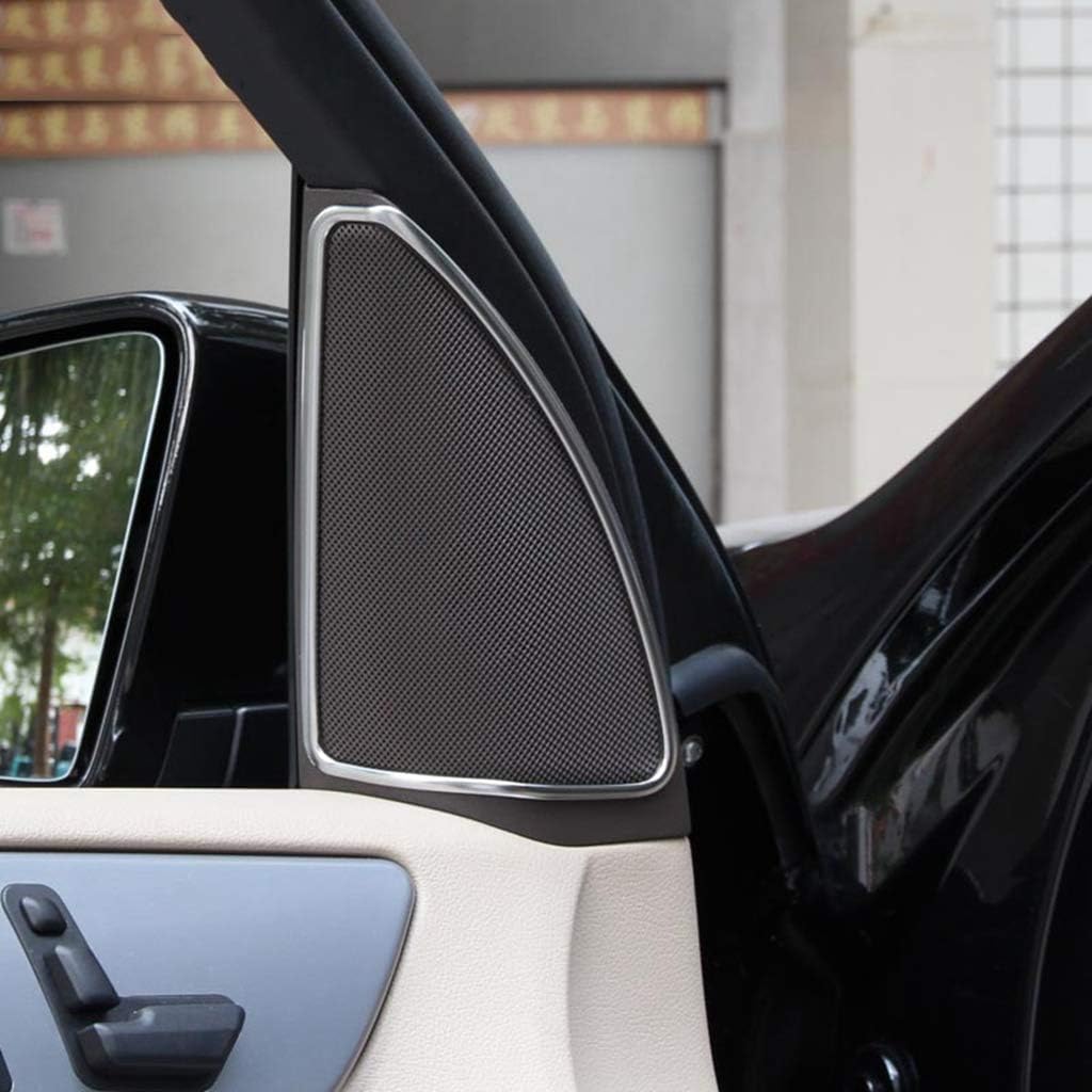 ABS Chrome Plastic Car Door Speaker Cover Trim Sticker Accessories matte silver for Mercedes Benz ML W164 350 400 GL X164 450 2013-2016