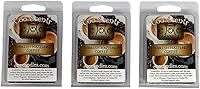 Vista 2 de Paquete de 3 velas sin mechas de mezcla de soja, cera altamente perfumada, café turco con avellana