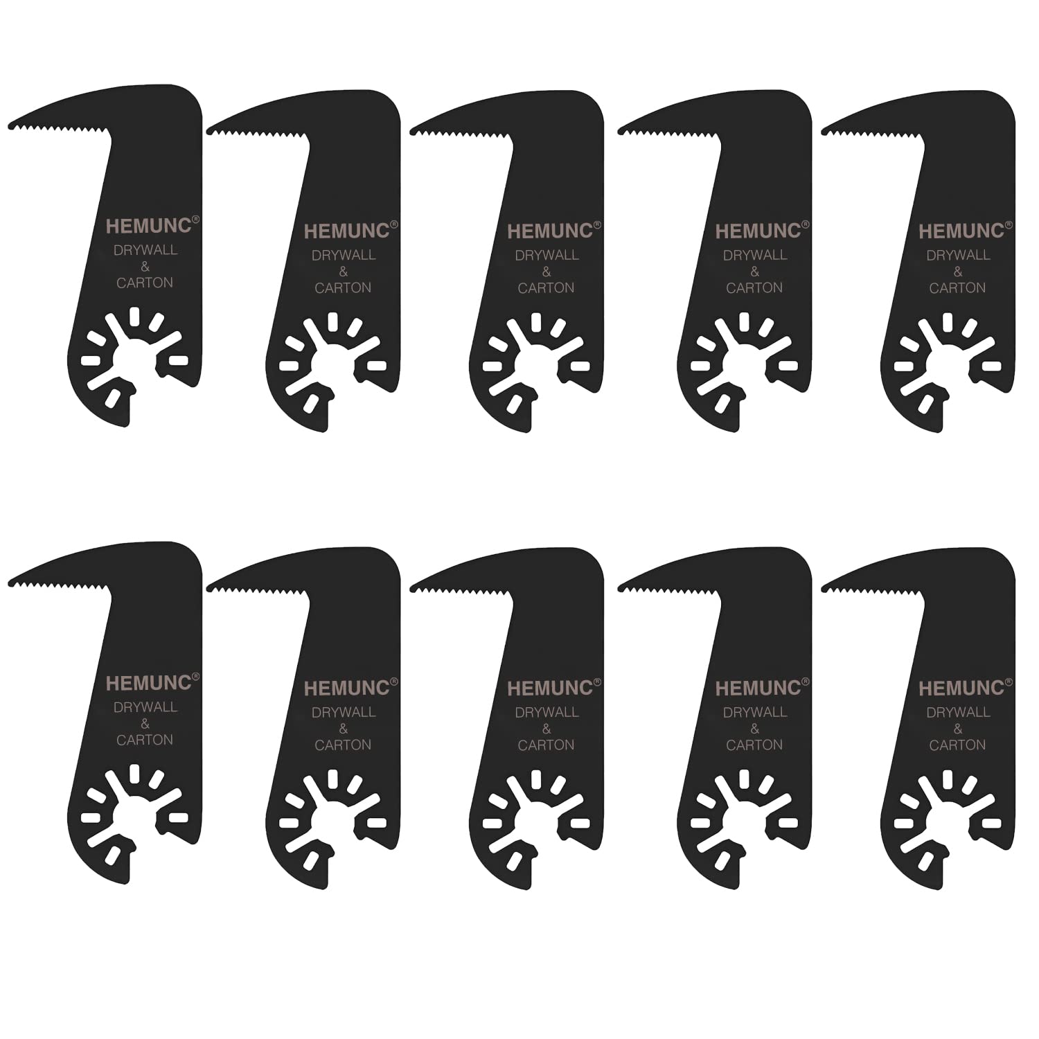 HEMUNC 10PCS Drywall Blade for Oscillating Tool, Oscillating Saw Blades Fit Dremel, Dewalt, Fein