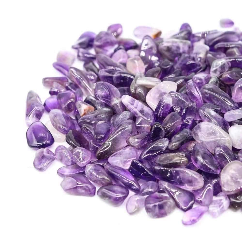 RaeGan Crystals s 200g Natural Deep Amethyst Gravel Crystal 7mm-9mm for Decoration JIZTGEDM