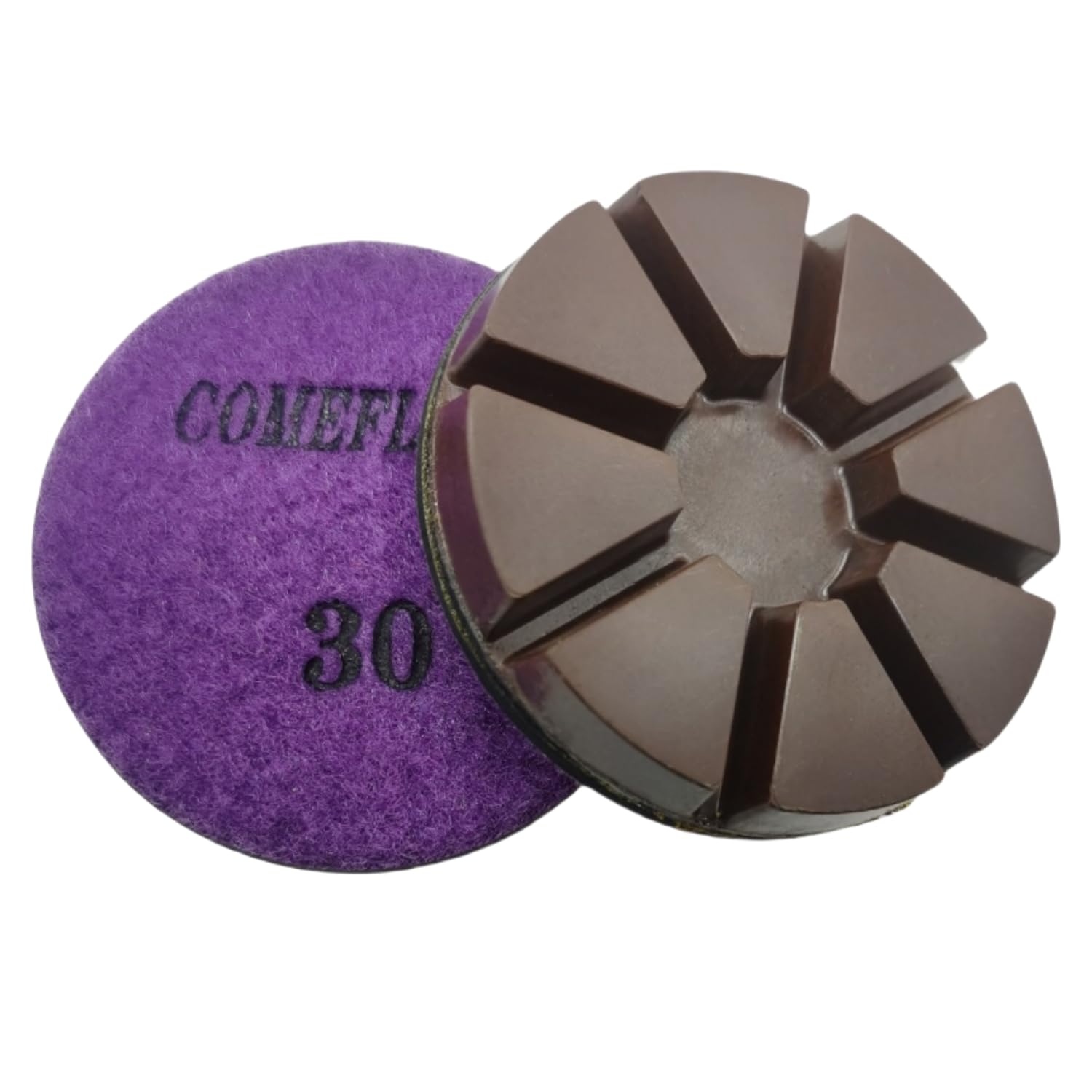 Discos híbridos de pulido de diamante de transición para suelo de terrazo de hormigón, almohadillas de molienda agresivas de gancho y bucle, disco de unión de cobre afilado de 3 pulgadas, 30#, 3