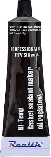 Miniatura 9 de Realth Junta de silicona RTV de alta temperatura de 3.53 onzas ultra negro resistente al aceite, sellado de brida de alta resistencia para